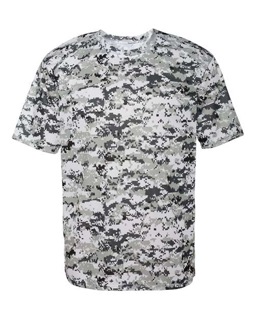Badger 4180 Men's Digital Camo T-Shirt - White Digital - front