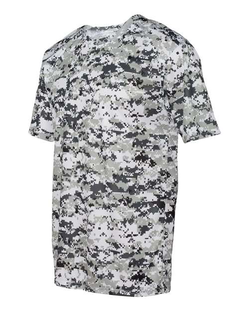 Badger 4180 Men's Digital Camo T-Shirt - White Digital - side