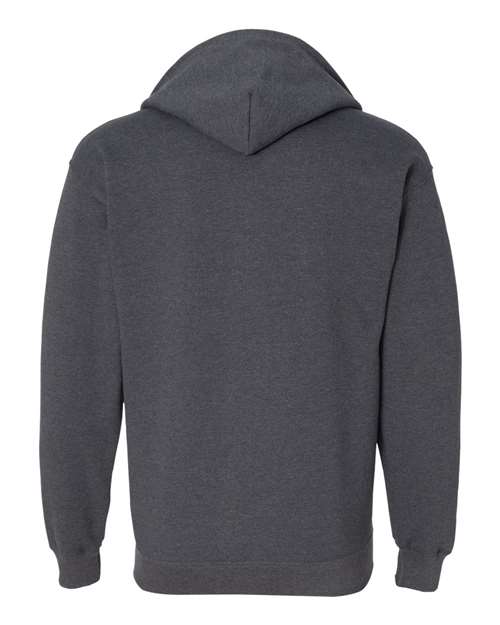 Gildan 18600 Unisex Heavy Blend™ Full-Zip Hooded Sweatshirt - Dark Heather - back