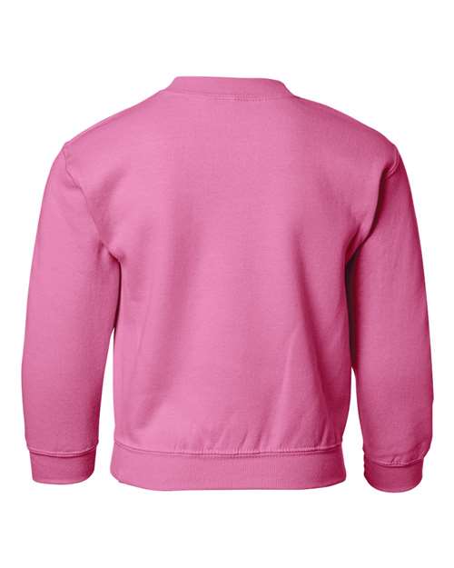 Gildan 18000B Youth Heavy Blend™ Crewneck Sweatshirt - Safety Pink - back