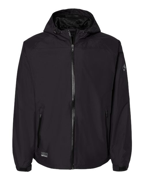 DRI DUCK 5335 Unisex Torrent Waterproof Hooded Jacket - Black - front
