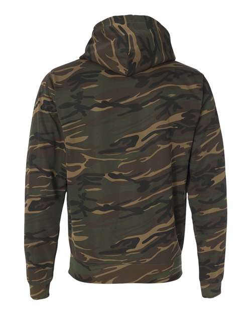 J. America 8615 Men's Polyester Tailgate Hooded Sweatshirt - Camo - back