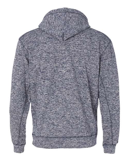J. America 8613 Men's Cosmic Fleece Hooded Sweatshirt - Navy Fleck - back