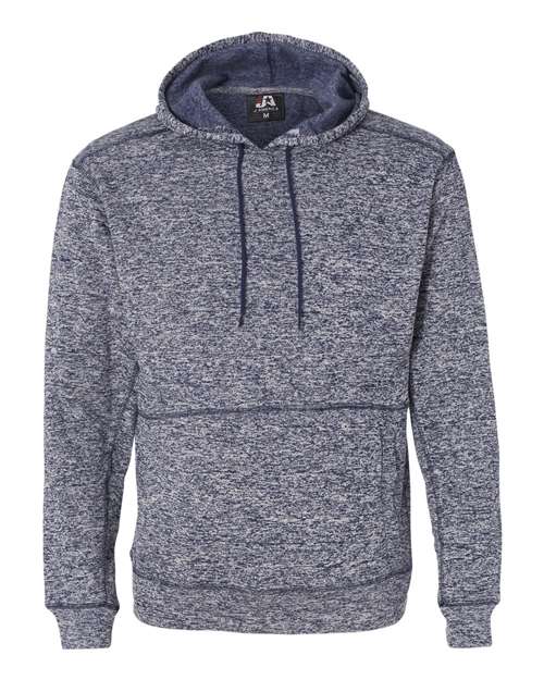 J. America 8613 Men's Cosmic Fleece Hooded Sweatshirt - Navy Fleck - front