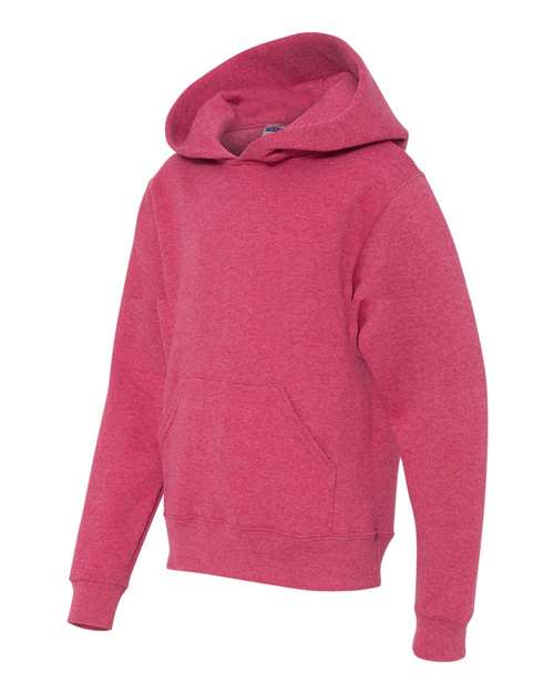 JERZEES 996YR Youth NuBlend® Hooded Sweatshirt - Vintage Heather Red - side