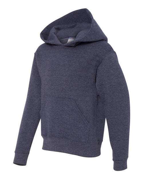 JERZEES 996YR Youth NuBlend® Hooded Sweatshirt - Vintage Heather Navy - side