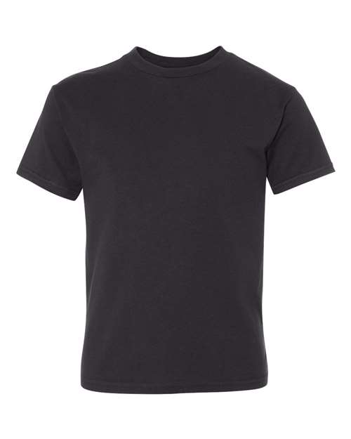 Hanes 498Y Youth Perfect-T T-Shirt - Black - front