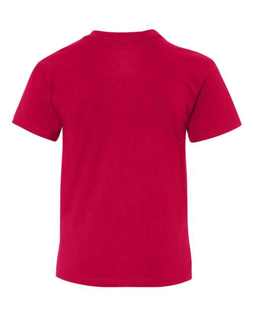 Hanes 498Y Youth Perfect-T T-Shirt - Deep Red - back
