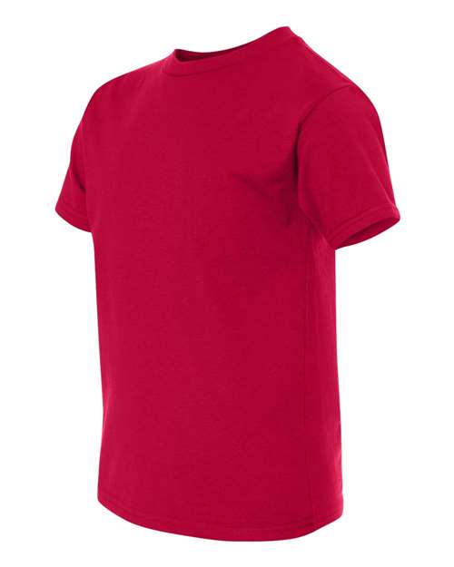 Hanes 498Y Youth Perfect-T T-Shirt - Deep Red - side