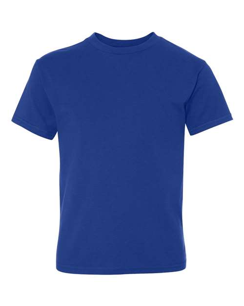 Hanes 498Y Youth Perfect-T T-Shirt - Deep Royal - front