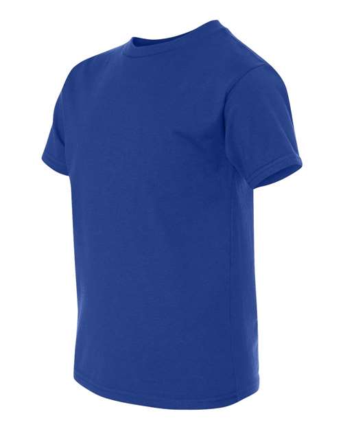 Hanes 498Y Youth Perfect-T T-Shirt - Deep Royal - side