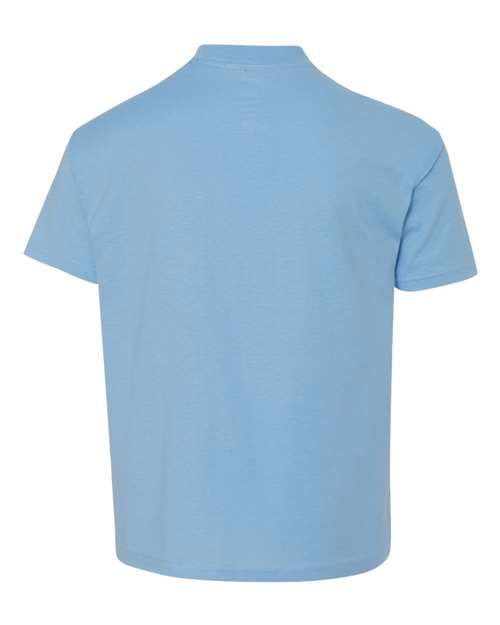 Hanes 498Y Youth Perfect-T T-Shirt - Light Blue - back