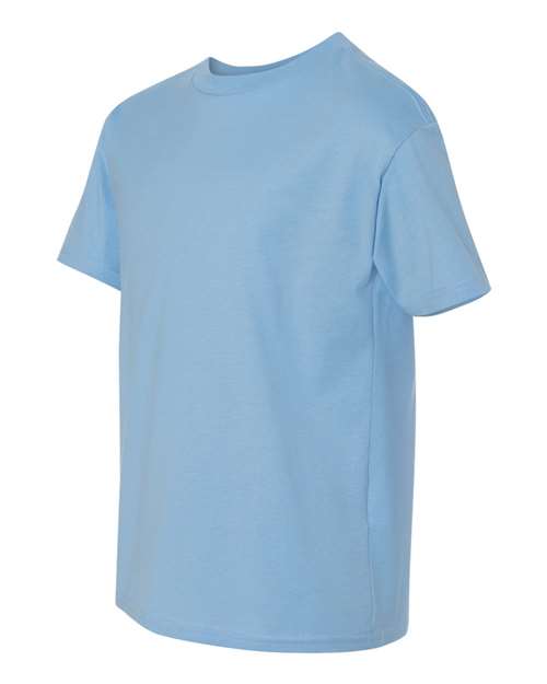 Hanes 498Y Youth Perfect-T T-Shirt - Light Blue - side