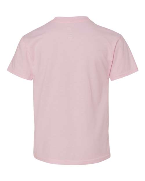 Hanes 498Y Youth Perfect-T T-Shirt - Pale Pink - back