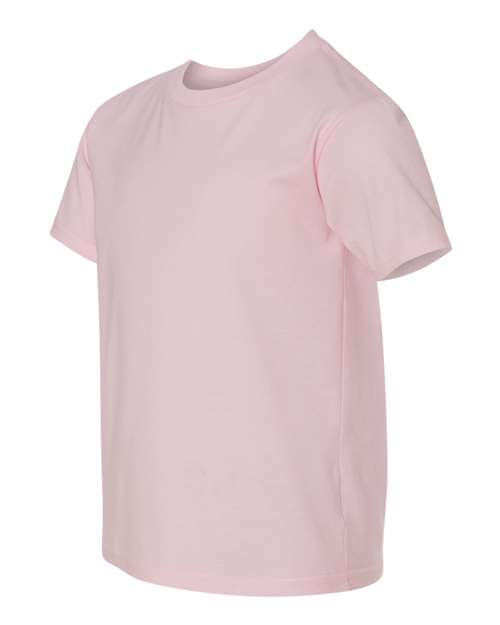 Hanes 498Y Youth Perfect-T T-Shirt - Pale Pink - side