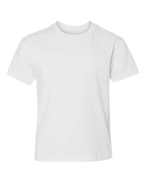 Hanes 498Y Youth Perfect-T T-Shirt - White - front