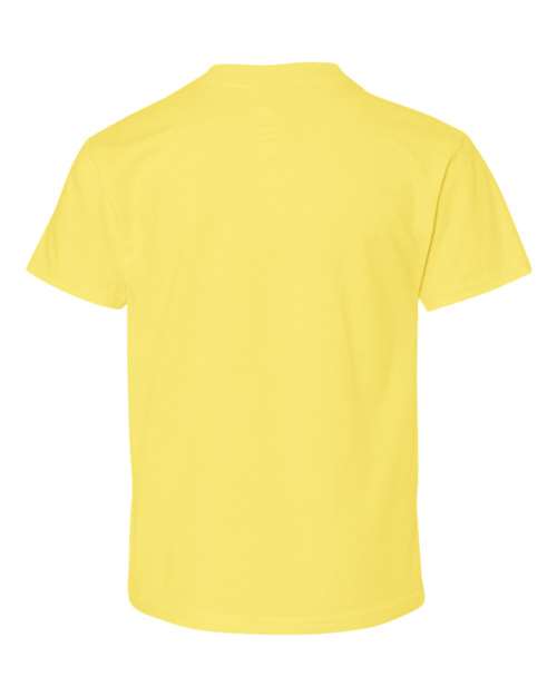 Hanes 498Y Youth Perfect-T T-Shirt - Yellow - back