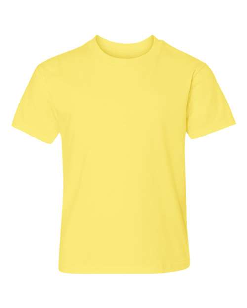 Hanes 498Y Youth Perfect-T T-Shirt - Yellow - front