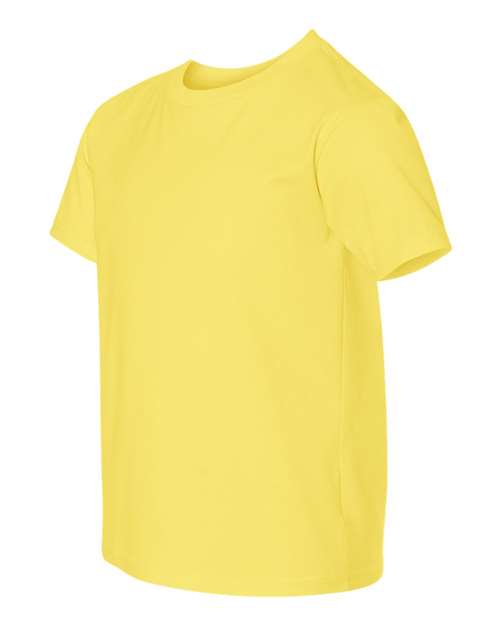 Hanes 498Y Youth Perfect-T T-Shirt - Yellow - side