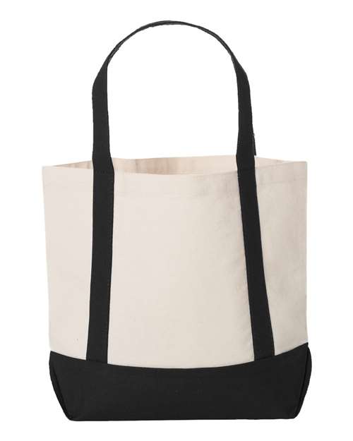 Liberty Bags 8867 Seaside Boater Tote - Natural/ Black - back