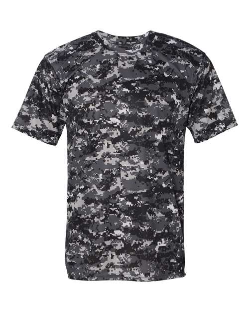 Badger 4180 Men's Digital Camo T-Shirt - Graphite Digital - front