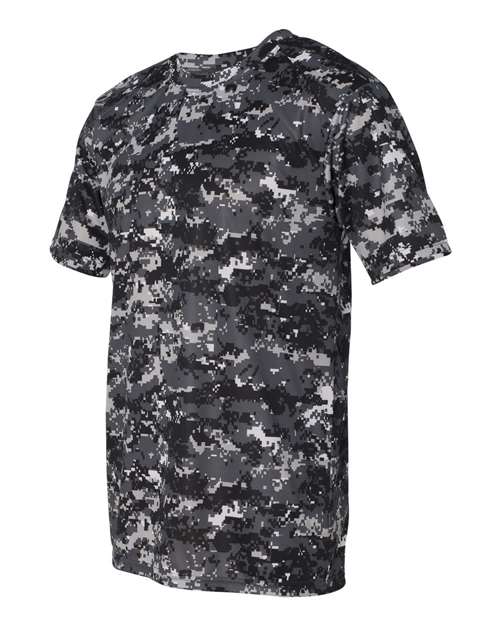 Badger 4180 Men's Digital Camo T-Shirt - Graphite Digital - side