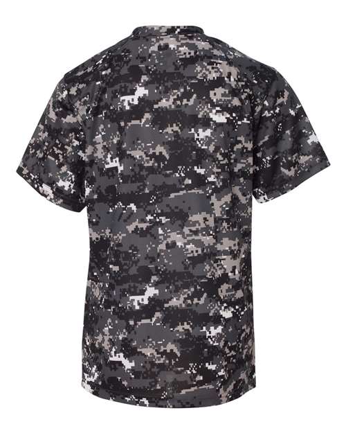 Badger 2180 Youth Digital Camo T-Shirt - Graphite Digital - back