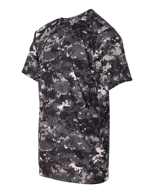 Badger 2180 Youth Digital Camo T-Shirt - Graphite Digital - side