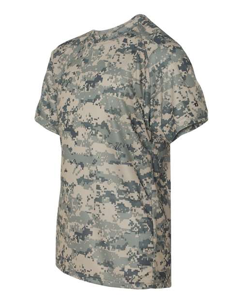 Badger 2180 Youth Digital Camo T-Shirt - Sand Digital - side