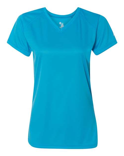 Badger 4162 Women’s B-Core V-Neck T-Shirt - Electric Blue - front