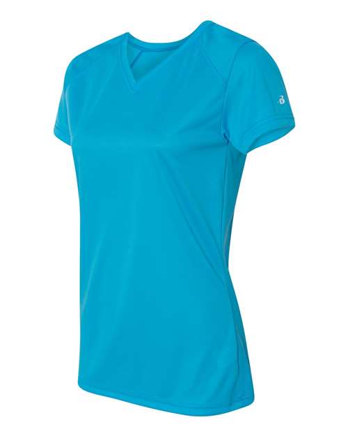Badger 4162 Women’s B-Core V-Neck T-Shirt - Electric Blue - side