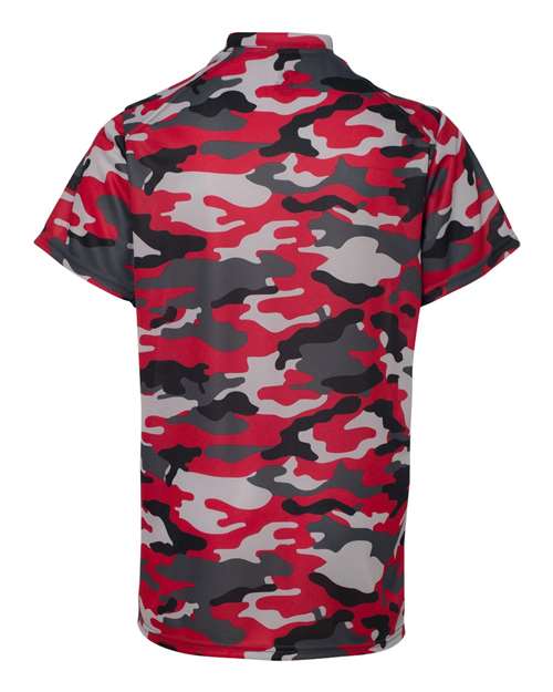 Badger 2181 Youth Camo T-Shirt - Red - back