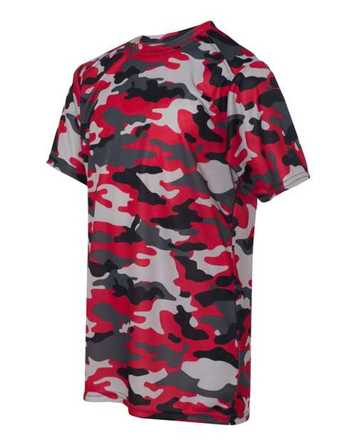Badger 2181 Youth Camo T-Shirt - Red - side