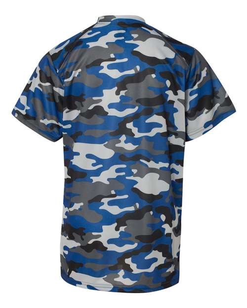 Badger 2181 Youth Camo T-Shirt - Royal - back