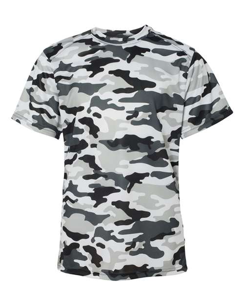 Badger 2181 Youth Camo T-Shirt - White - front
