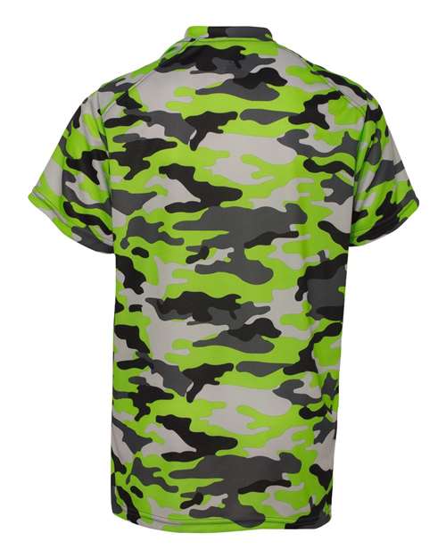Badger 2181 Youth Camo T-Shirt - Lime - back