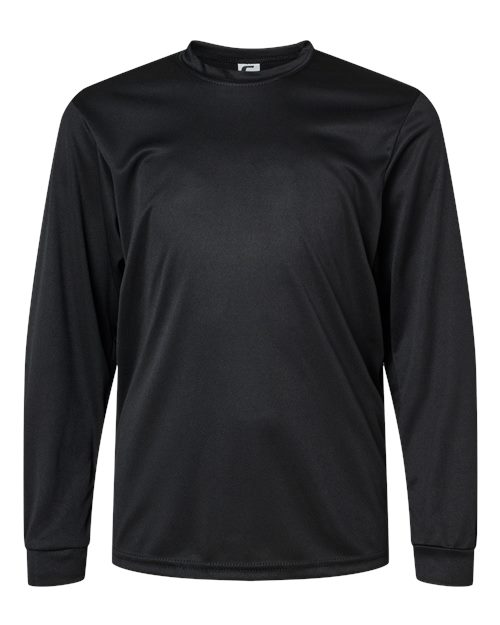 C2 Sport 5204 Youth Performance Long Sleeve T-Shirt - Black - front