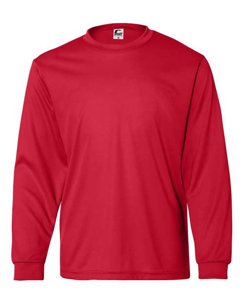 C2 Sport 5204 Youth Performance Long Sleeve T-Shirt - Red - front