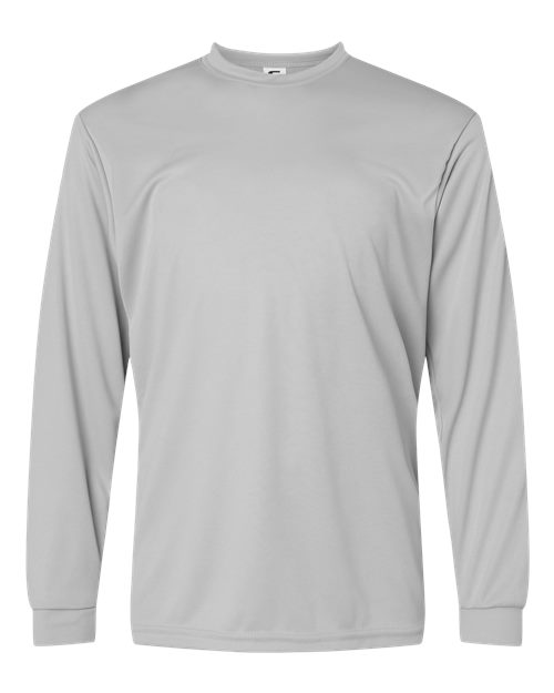 C2 Sport 5204 Youth Performance Long Sleeve T-Shirt - Silver - front