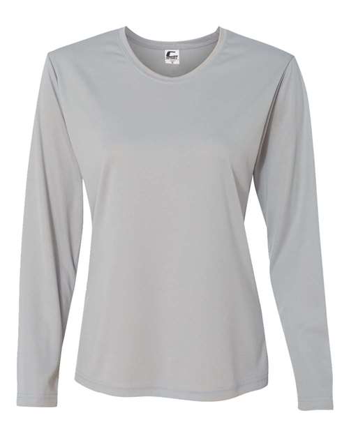 C2 Sport 5604 Women's Performance Long Sleeve T-Shirt - Silver - front
