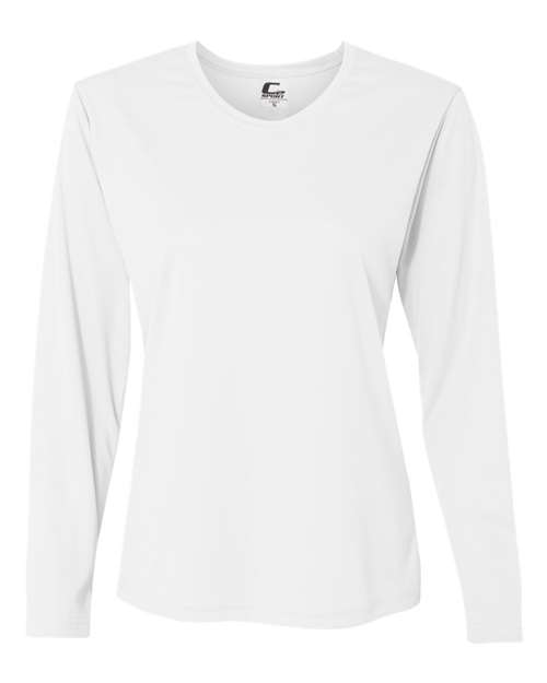 C2 Sport 5604 Women's Performance Long Sleeve T-Shirt - White - front