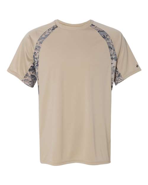 Badger 4140 Men's Hook Digital T-Shirt - Sand/ Sand Digital - front