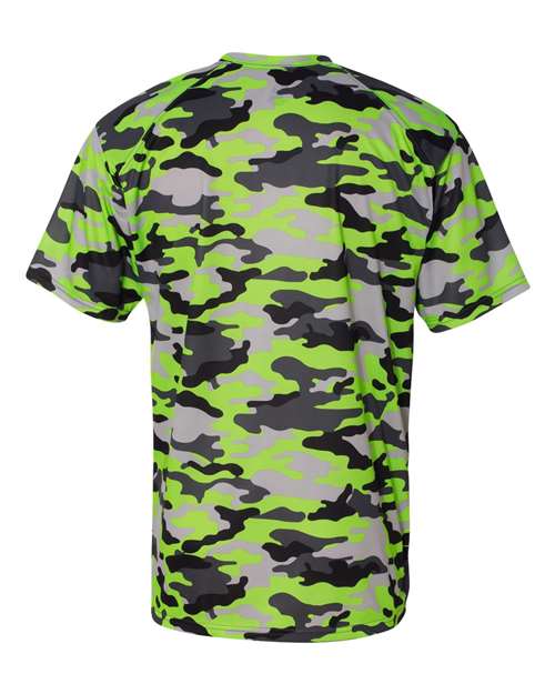Badger 4181 Men's Camo T-Shirt - Lime - back