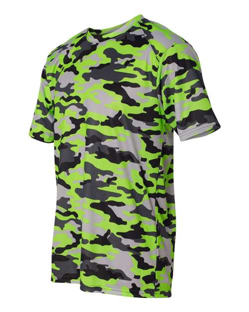 Badger 4181 Men's Camo T-Shirt - Lime - side