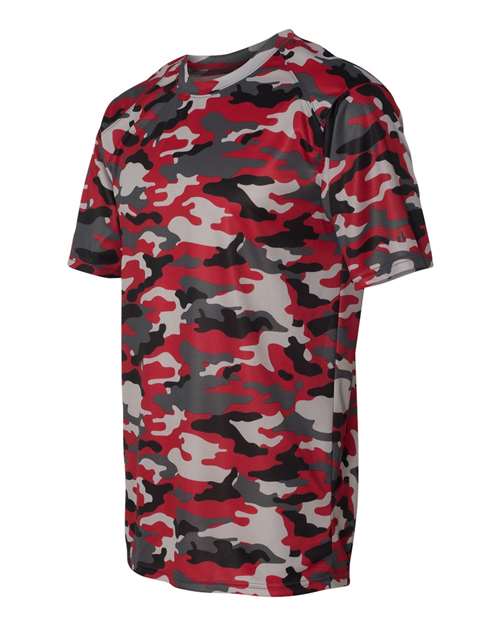 Badger 4181 Men's Camo T-Shirt - Red - side