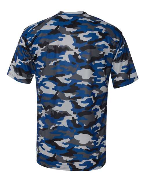 Badger 4181 Men's Camo T-Shirt - Royal - back