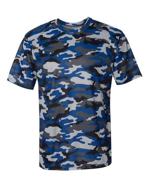 Badger 4181 Men's Camo T-Shirt - Royal - front