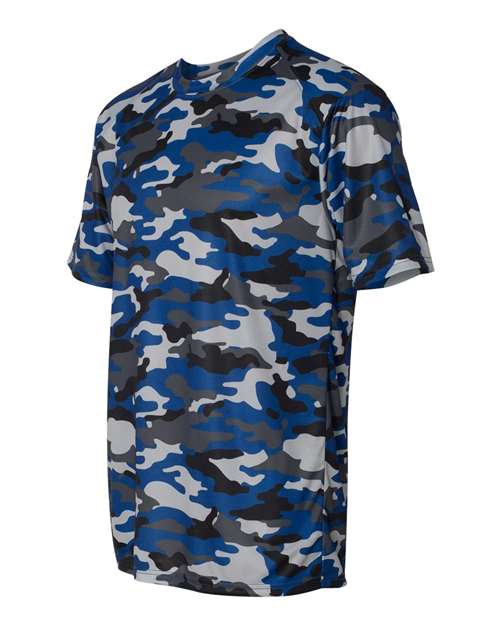 Badger 4181 Men's Camo T-Shirt - Royal - side