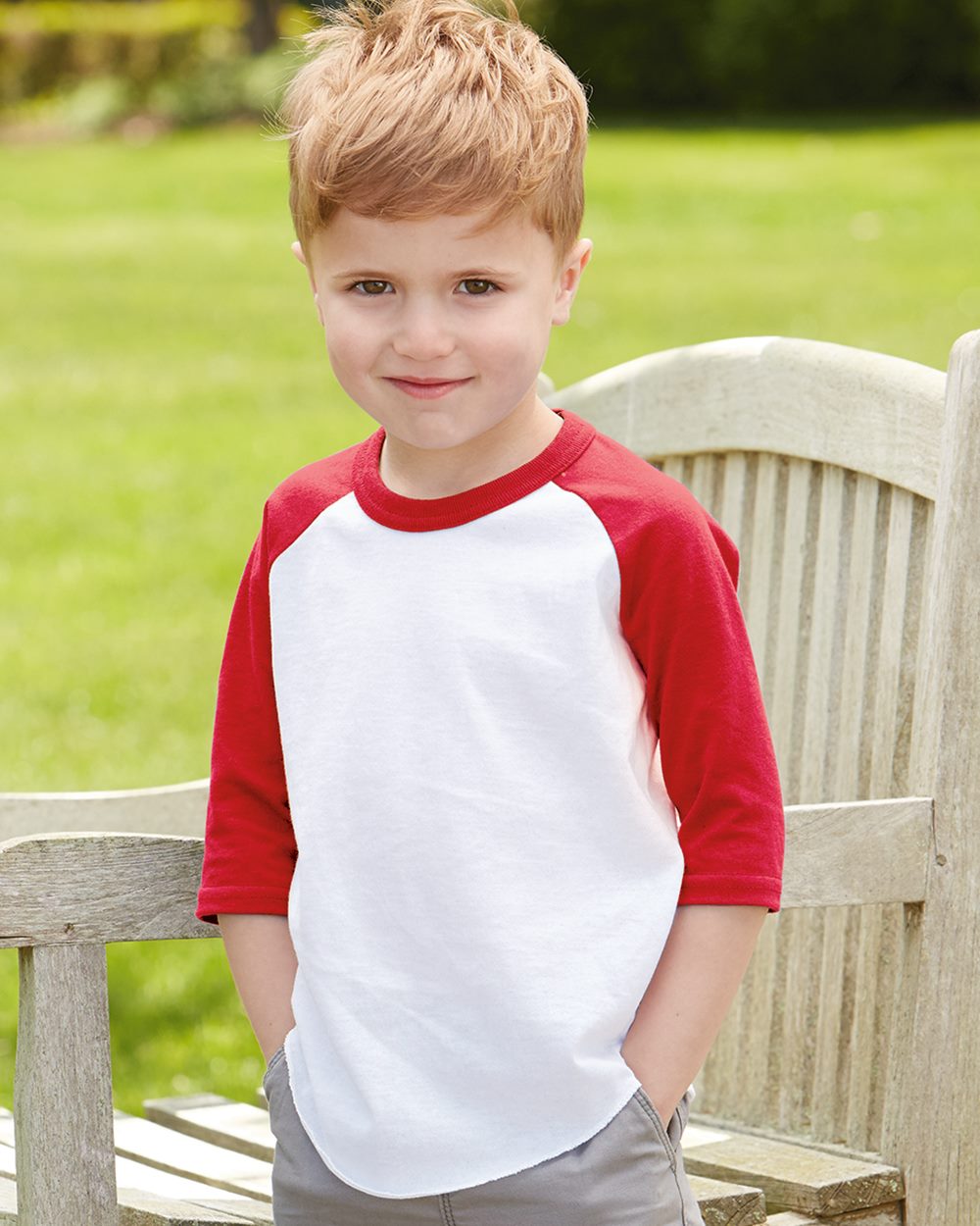 Augusta Sportswear 422 Toddler Three-Quarter Sleeve Baseball Jersey - style