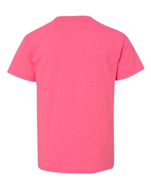 Gildan 5000B Youth Heavy Cotton™ T-Shirt - Safety Pink - back